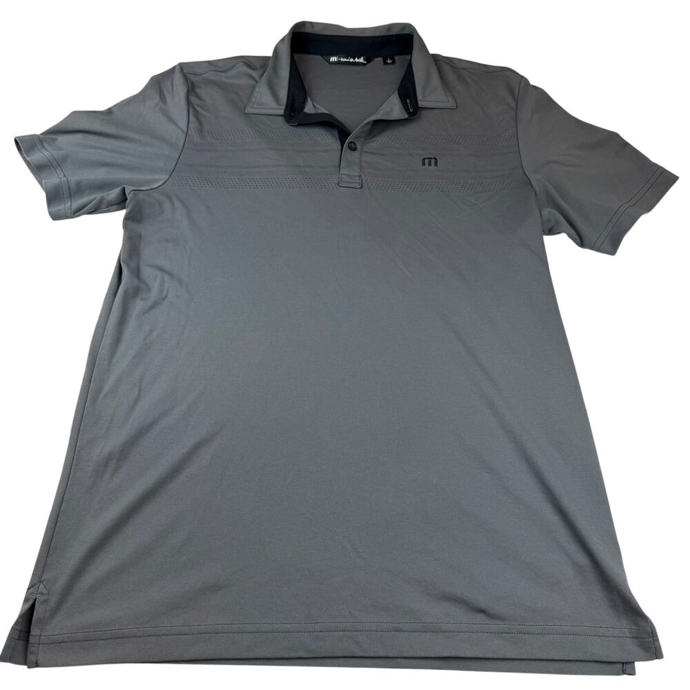Travis Mathew Gray Performance Polo Shirt Size L